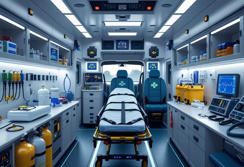 dentro da ambulancia