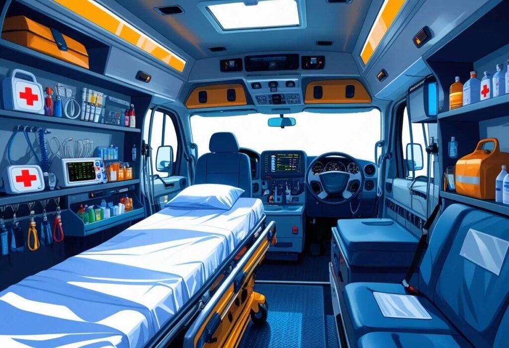 fotos dentro da ambulancia